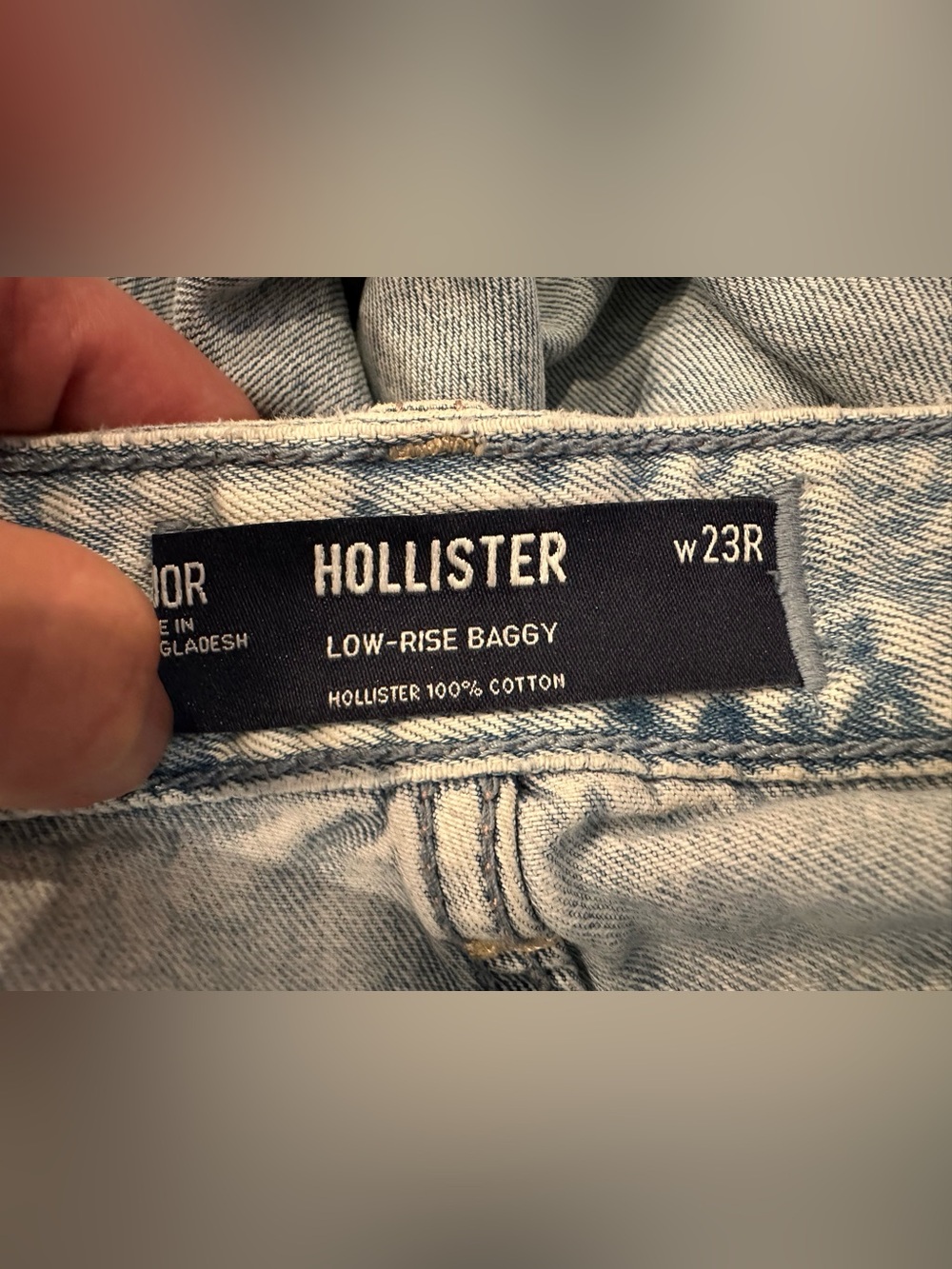 Hollister Light Blue Low-Rise Baggy Jeans